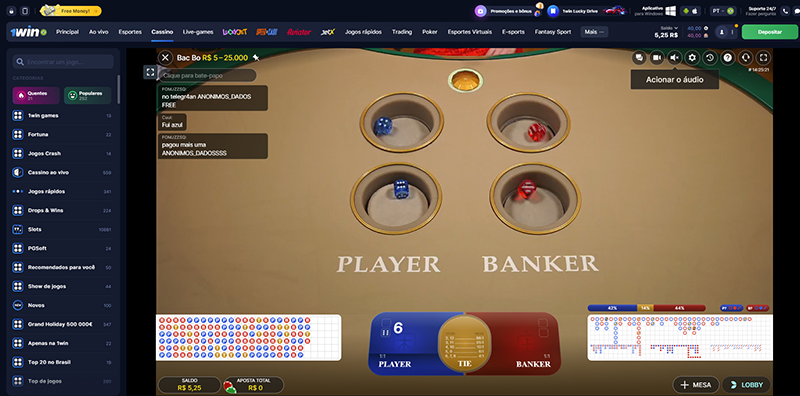 Bac Bo 1win player banker